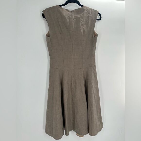MM Lafleur The Toi Dress Size 6 Tan Savannah A-Lined Wool Blend Business - Picture 7 of 10